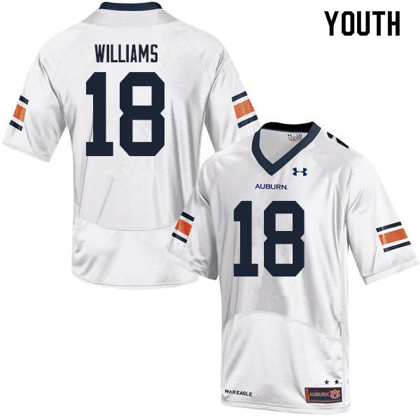 Youth #18 Seth Williams Auburn Tigers College Football Jerseys Sale-White